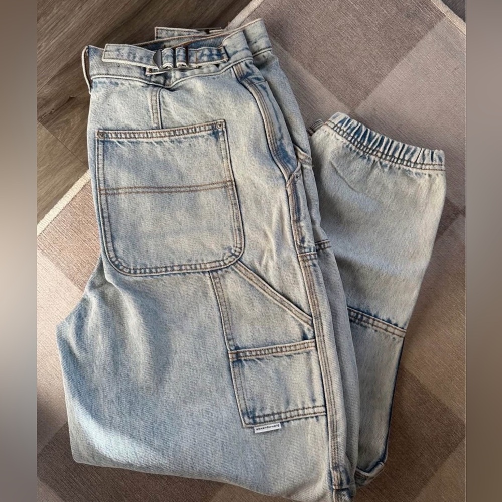 Alexander Wang Relaxed Fit Light Denim Jeans Worn 1 Time, Perfect Condition View 2